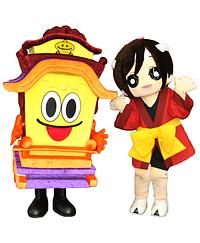 半田信用金庫イメージキャラクター「だし太郎」「まつりちゃん」