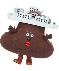 軍艦島のガンショーくん