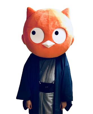 オレンジ色のフクロウ（仮）の画像
