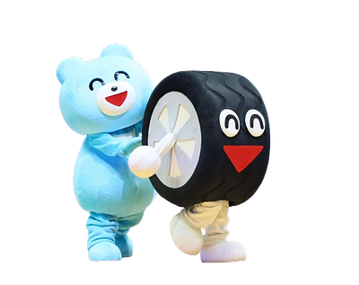 ツキノワさん＆タイヤさんの画像